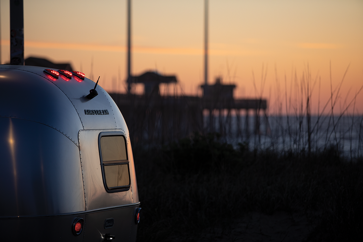 Airstream at sunset